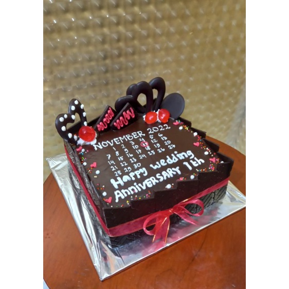 kue ulang tahun Cikarang, kue Cikarang, Cake Cikarang, Cake kalender, kue ultah coklat, kue ulang tahun lucu, black forest cake,kue coklat birthday cake, Korean cake