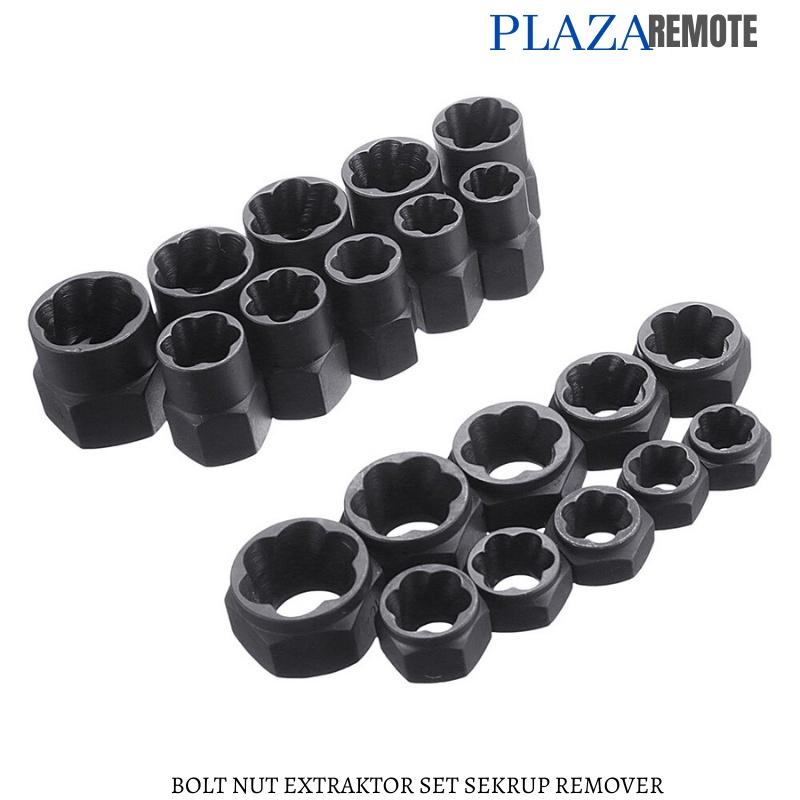 PEMBUKA BAUT MUR RUSAK BOLT NUT BOX SHORT &amp; LONG REMOVER EXTRAKTOR ISI 10PC SET