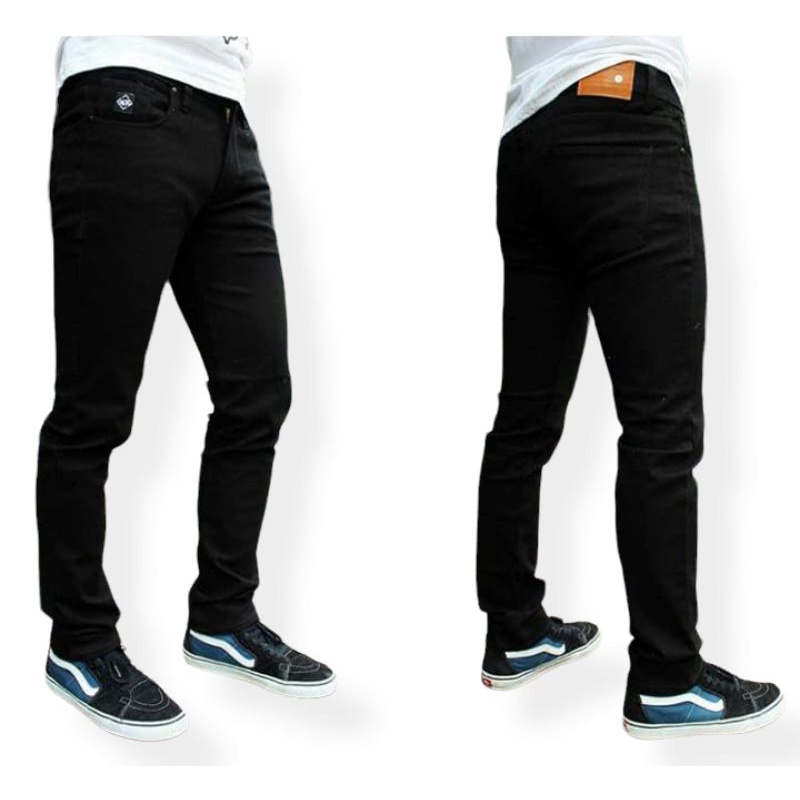 NAKENT Celana Jeans Black Slimfit Premium