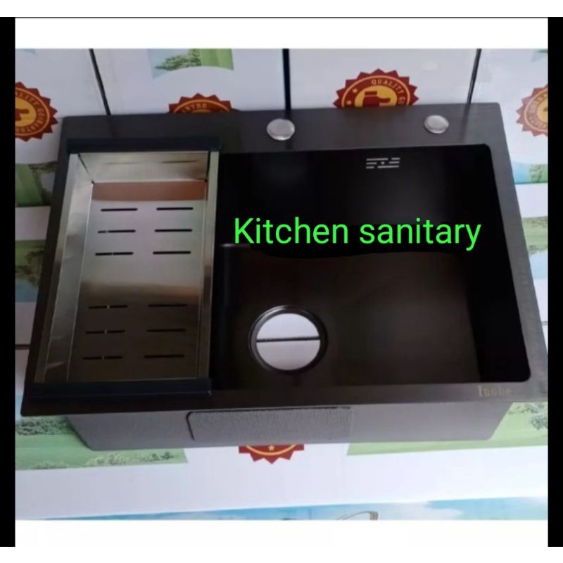 Kitchen sink INOBE hitam 6045"Original / Sink black 6045 INOBE