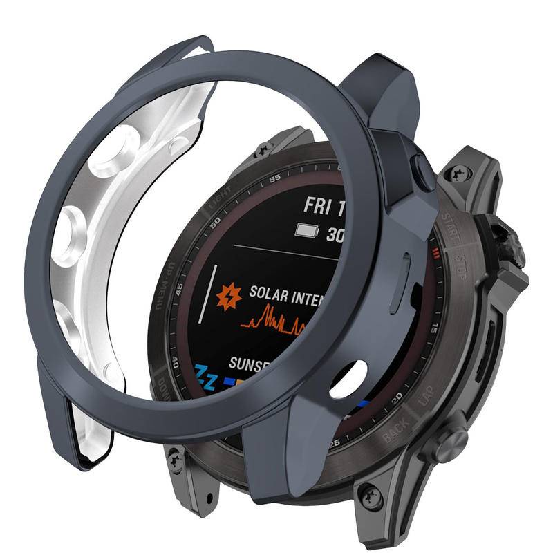 Soft Case Silikon TPU Dengan Frame Bumper Cover Proteksi Smartwatch Garmin Fenix 5 5X 7 7S 7X