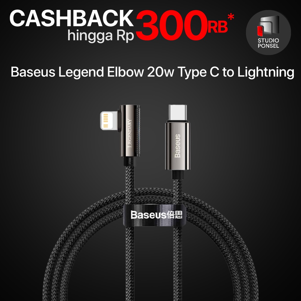 Baseus Legend Series Elbow Kabel Fast Charger PD 20w USB-C Lightning