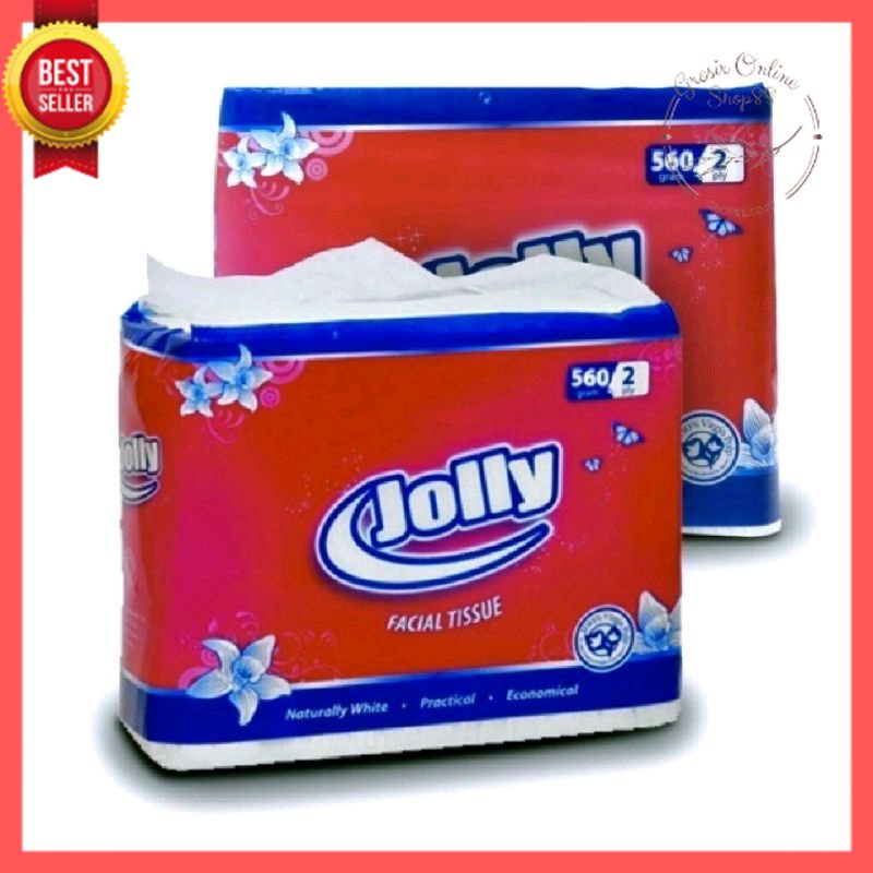 GOS -E314- Tissu Jolly Kiloan 560gr - Tissue Wajah 2 Ply - Facial Tisu Jolly Kiloan