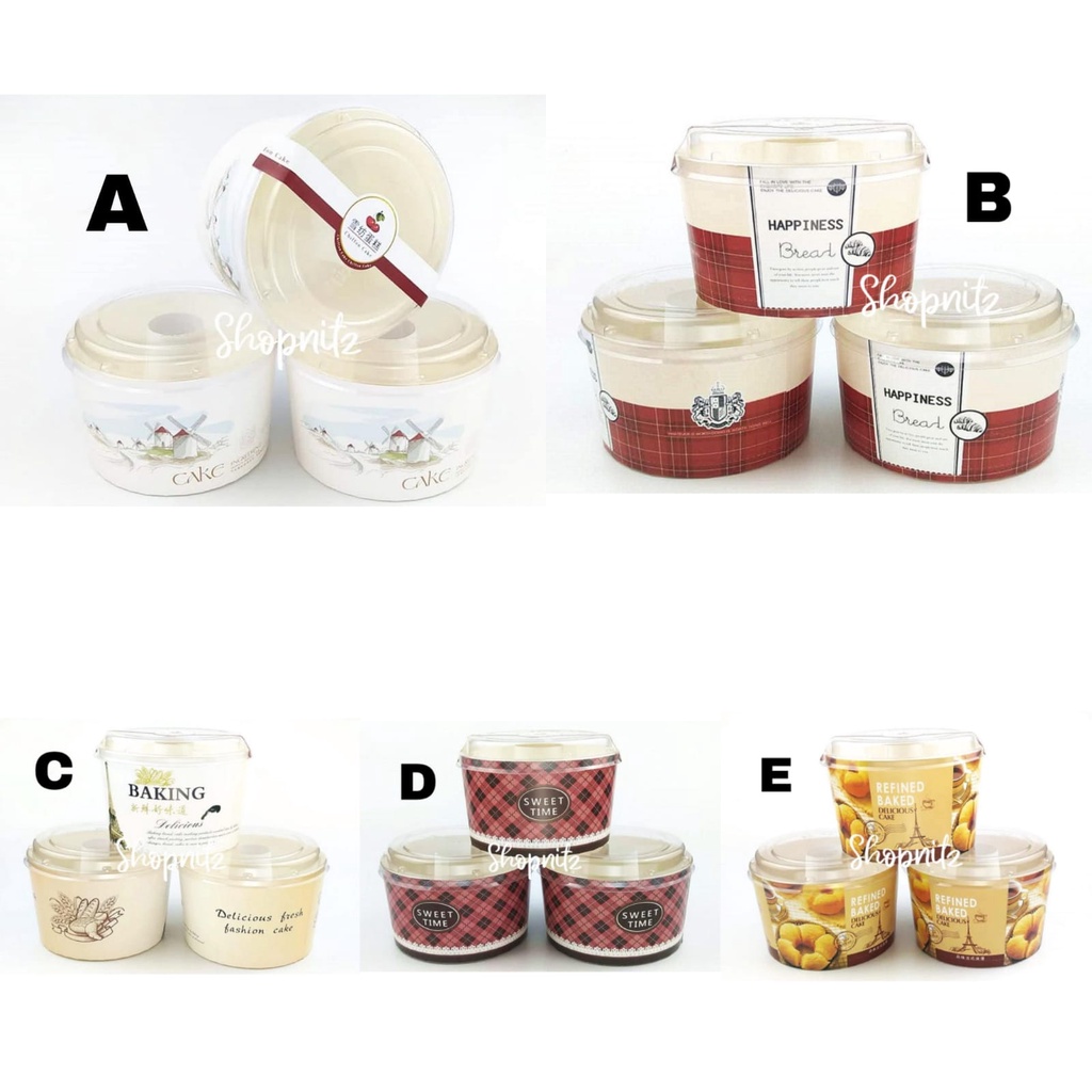 Paper Chiffon Cup Loyang kertas Premium Chifon Paper Cup Chiffon 5pcs