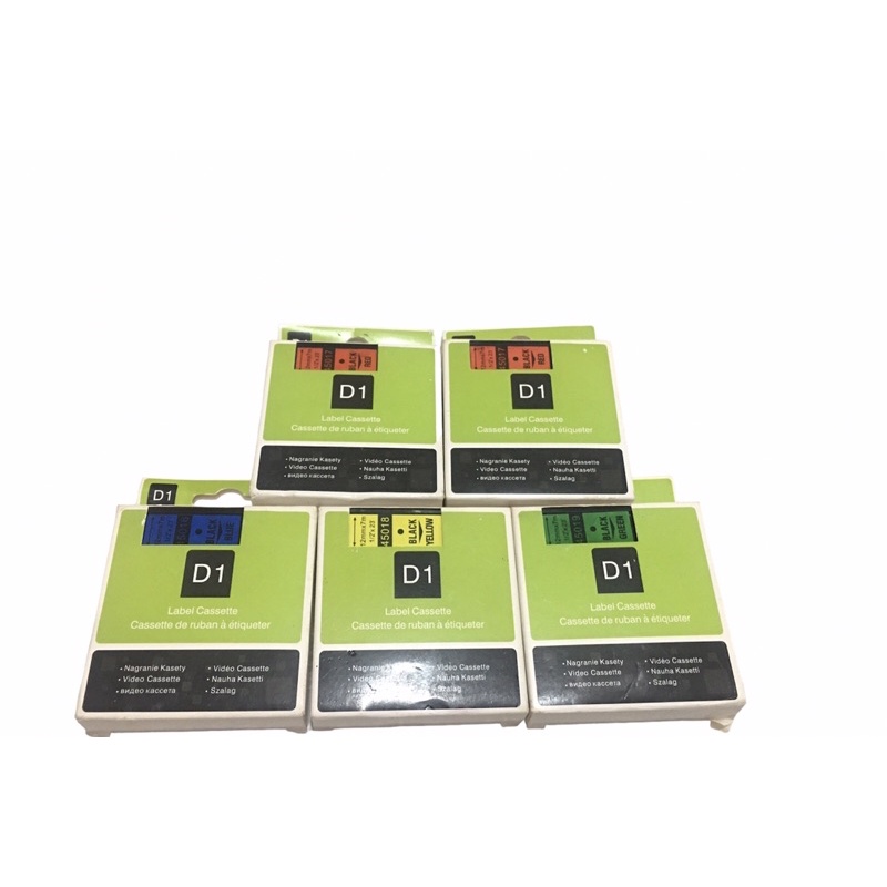 

PITA LABEL MAKER DYMO (Standar D1) | Black-Yellow | Black-Red | Black-Green | Black-Blue