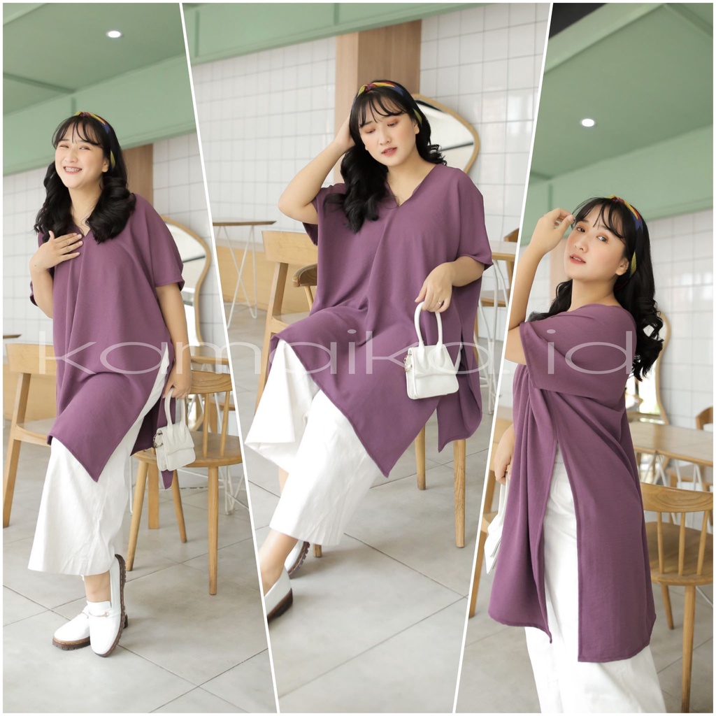 LONG SQUARE/ ATASAN WANITA/ NAGITA LONG SQUARE TERBARU/ AIRFLOW CRINKLE BLOUSE/ ATASAN CRINKLE