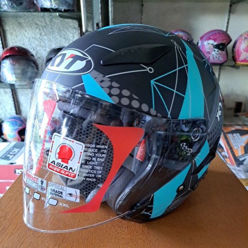 HELM KYT GALAXY FLAT R MOTIF MATRIX AQUA BLUE