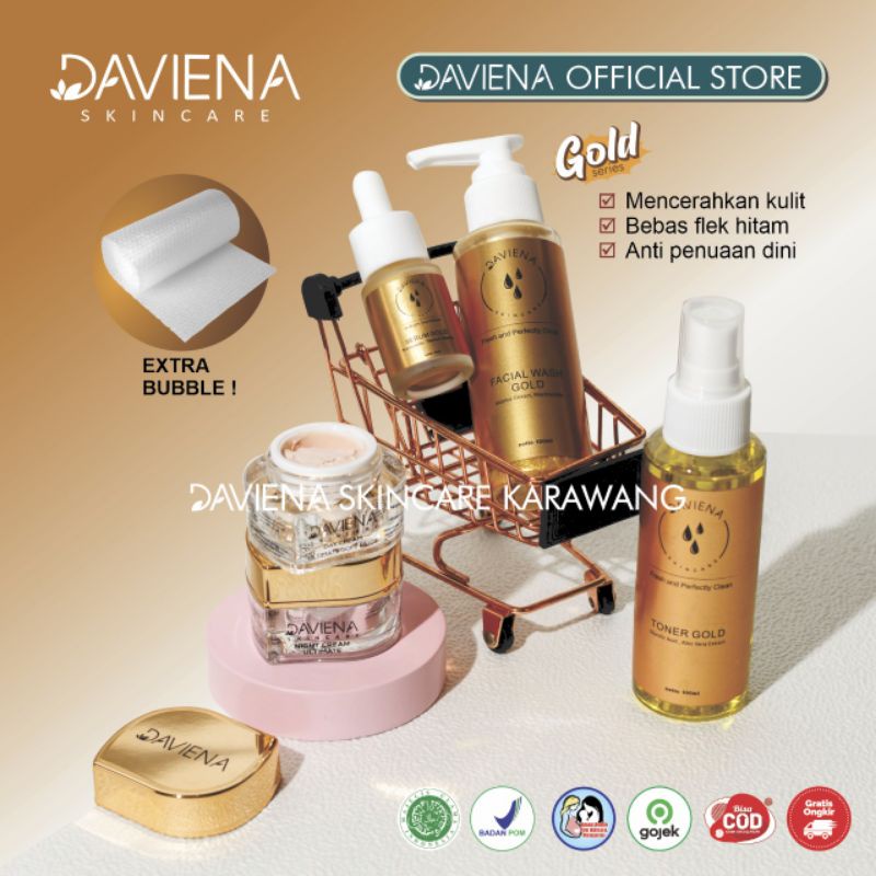 (DAVIENA OFFICIAL)DAVIENA SKINCARE|GOLD SERIES|DARKSPOT SERIES|PAKET FLEK|CREAM PEMUTIH|SKINCARE BPOM|DAVINA SKINCARE