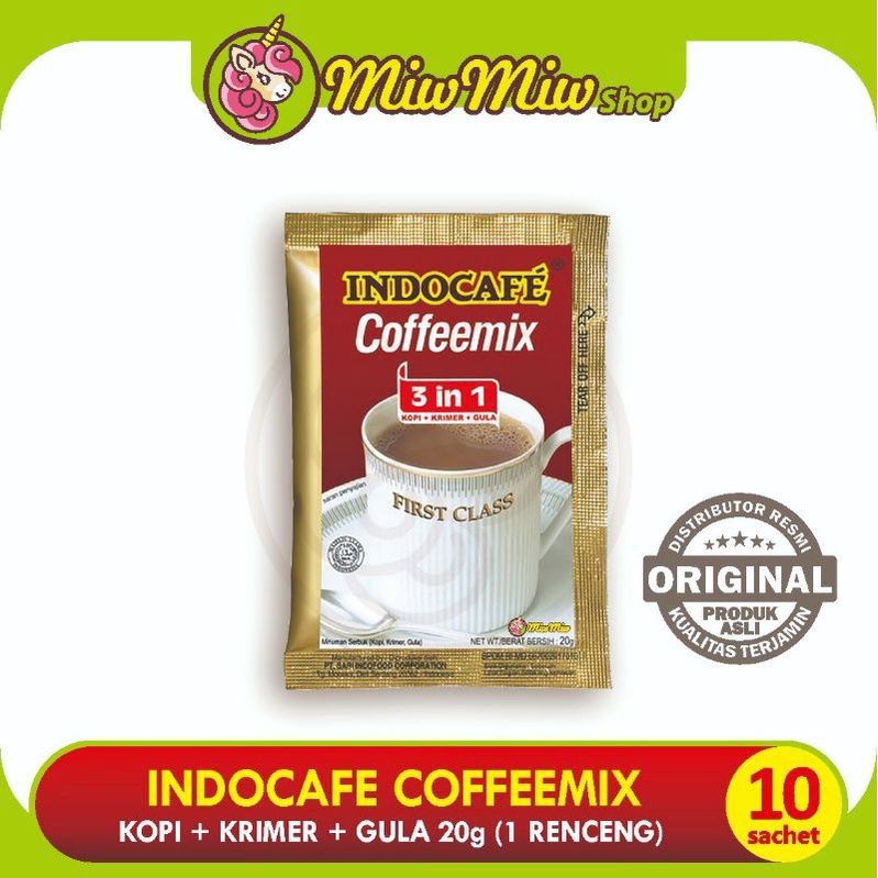 

Kopi Indocafe Coffeemix 3 in 1 renceng isi 10 sachet @ 20 gr