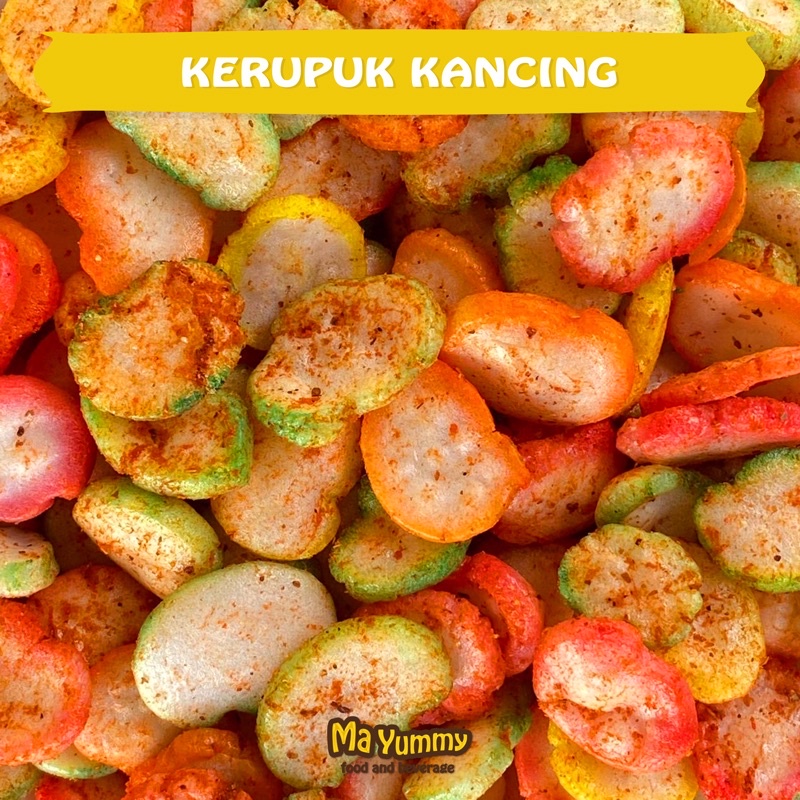 Jual Kerupuk Kancing 100gr Pedas Snack Kiloan Cemilan Murah