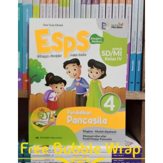 ORI harga satuan buku teks ESPS kurikulum merdeka untuk SD/mi kelas 4 edisi terbaru penerbit Erlangga