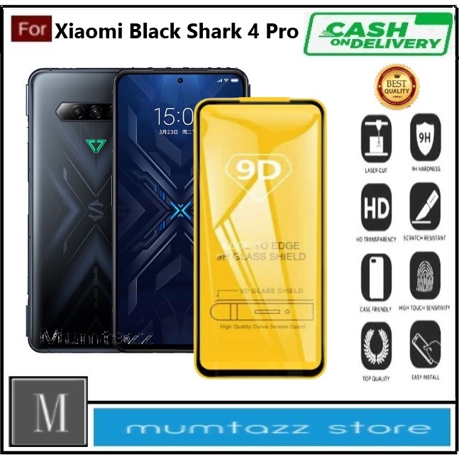 Promo Tempered Glass Warna Hp Xiaomi Black Shark 4 Pro Anti Gores Kaca Full Layar Full Glue Skin Pro