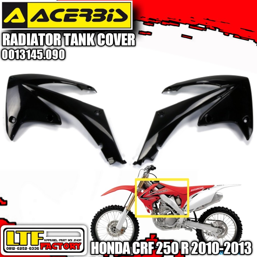 HONDA CRF 250 450 R 2010 2011 2012 2013 - ACERBIS Radiator Tank Cover Body Sayap Samping Depan Tangk