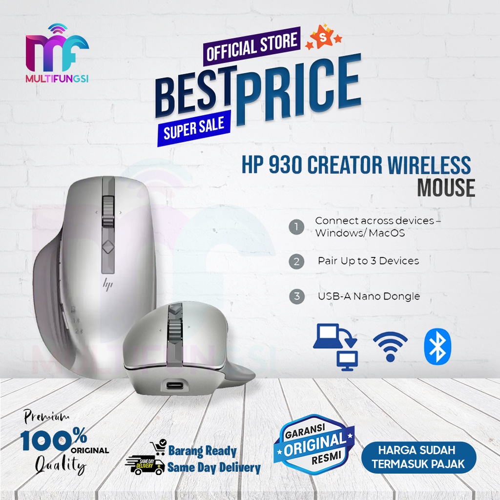 HP 930 Creator Wireless Mouse USB Nano Dongle / HP930 Garansi Resmi