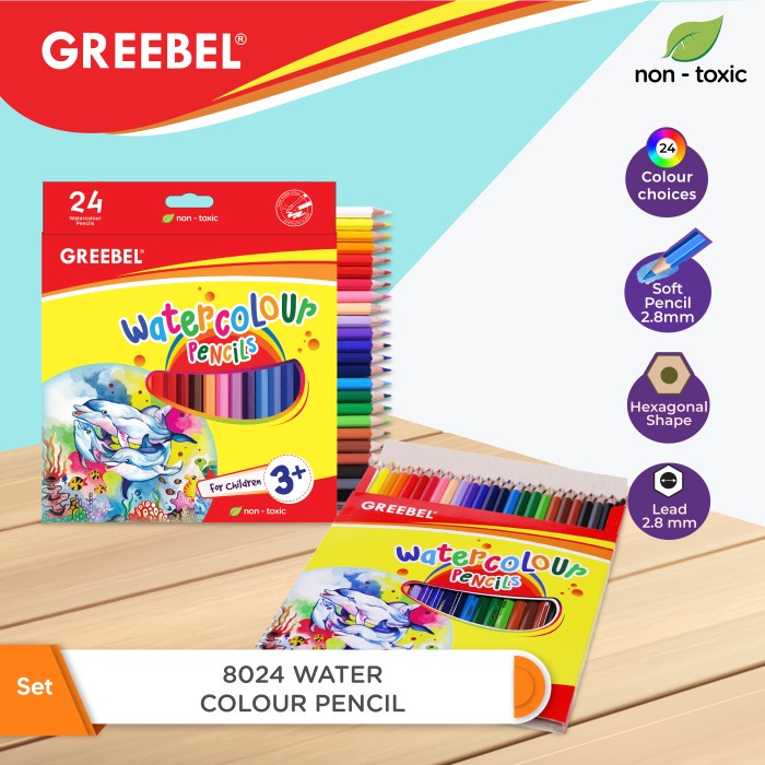 

[COD] GREEBEL 8024 Water Colour Pencil 24 Warna