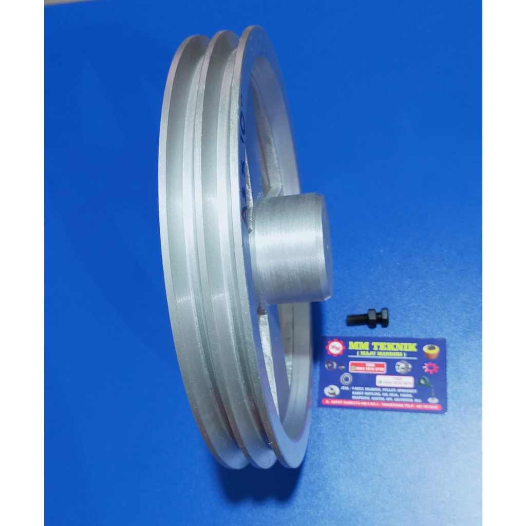 Pully A2 x 10 inchi AS 0 (Buntu), 10, 12, 14, 15, 16, 17, 18, 19, 20, 22, 24, 25, 1&quot;, 28, 30, 32 mm Alumunium Poli Pulley Puli All A2x10&quot; A2x10 A2 x 10&quot; A 2x10&quot; 2-10 lobang lubang Pulli A2-10&quot; A2-10