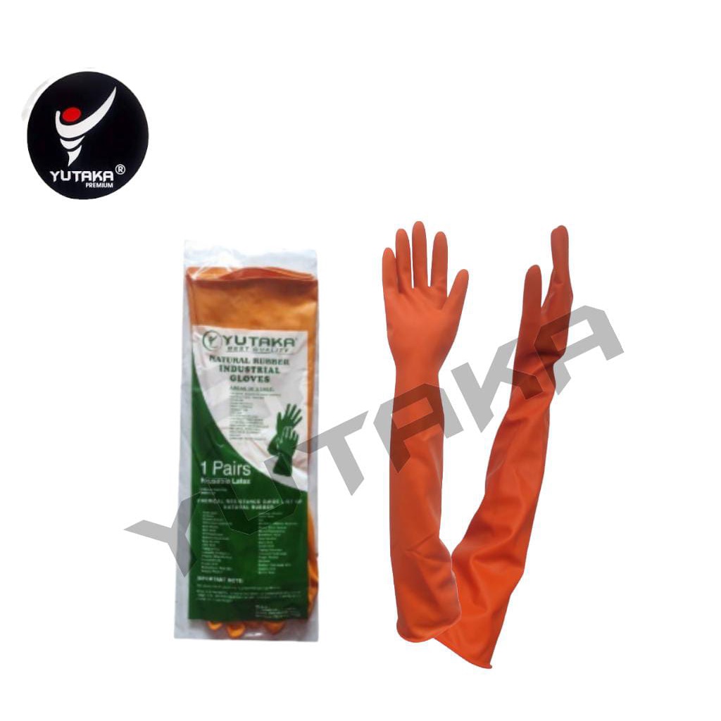 SARUNG TANGAN KARET 56 cm warna orange/murah SARUNG TANGAN KARET 56 cm warna orange/termurah SARUNG TANGAN KARET 56 cm warna orange