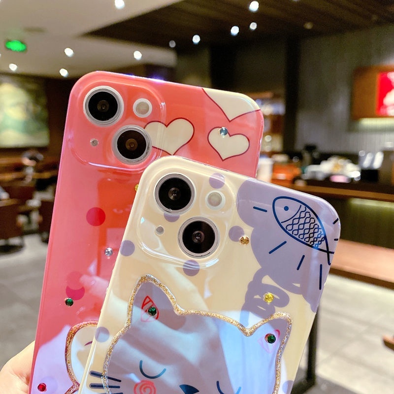 Soft Case Silikon Desain Kucing Gajah Untuk IPhone 12 13 14 11 Pro Max X Xs Max Xr Ffdrd