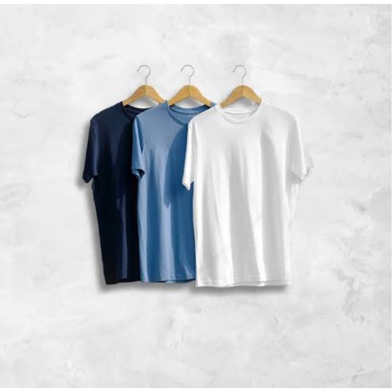 KAOS T-SHIRT  PRIA POLOS COMBED 30s