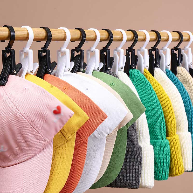 Rak Pengering Pakaian Multifungsi Bahan Plastik 360 Derajat ° Klip Topi / Kaos Kaki / Handuk Anti Angin Dapat Diputar
