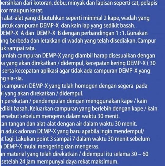 

Lem Epoxy Anti Bocor DEMP-X 500g Merekat Dalam Air Kolam Ikan - Renang - 500gram Cream