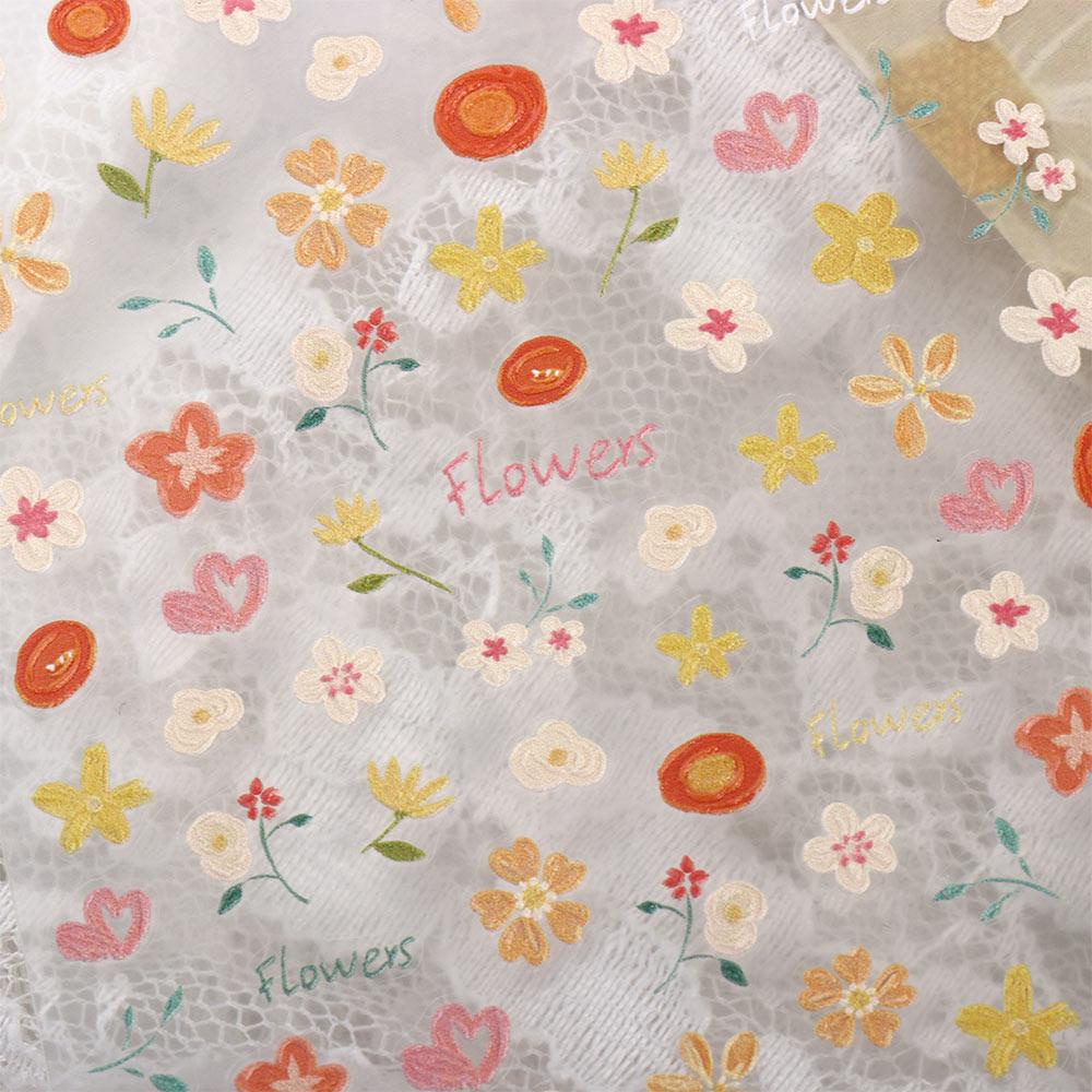 Mxbeauty Kuku Timbul Stiker Bunga Crayon Kuku Kecantikan Dekorasi Kuku Salon Kuku DIY Stiker Kuku 5D Perekat Stiker