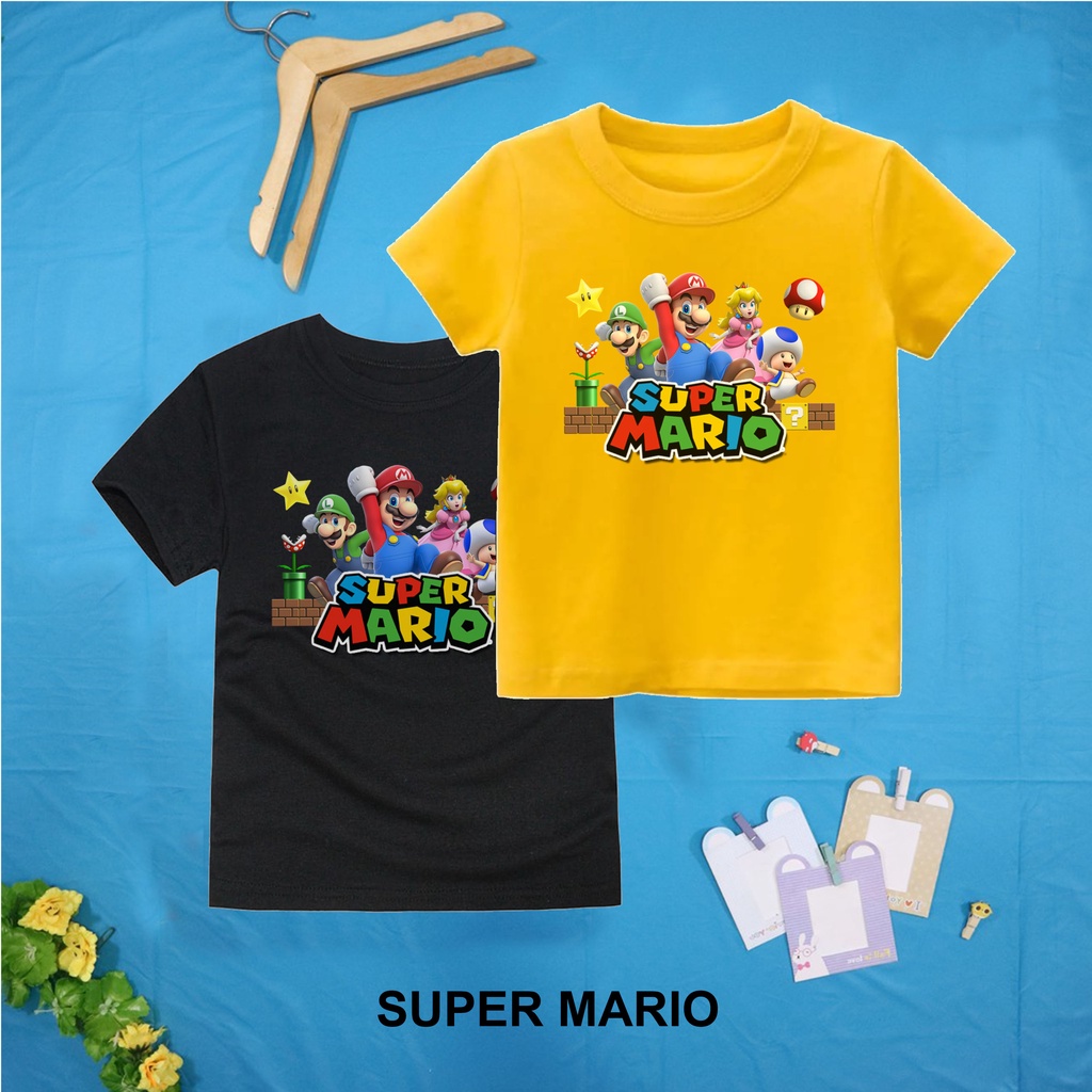 PVJ - Kaos Anak Super Mario Bros Baju Anak Laki Laki Distro