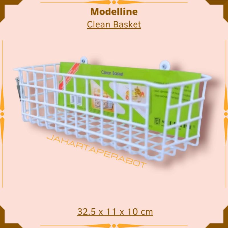 MODELLINE - RAK KERANJANG BUMBU DAPUR SERBAGUNA CLEAN BASKET MODELLINE