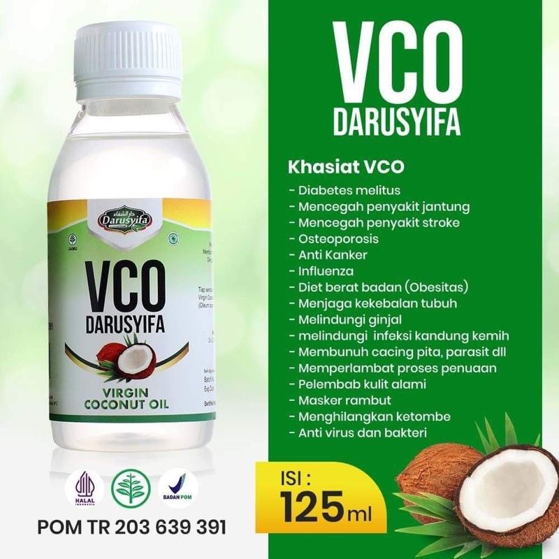 

Bundara.id Hb-1180 125ml Virgin Coconut Oil Ori Minyak Kelapa Hijau VCO Darusyifa