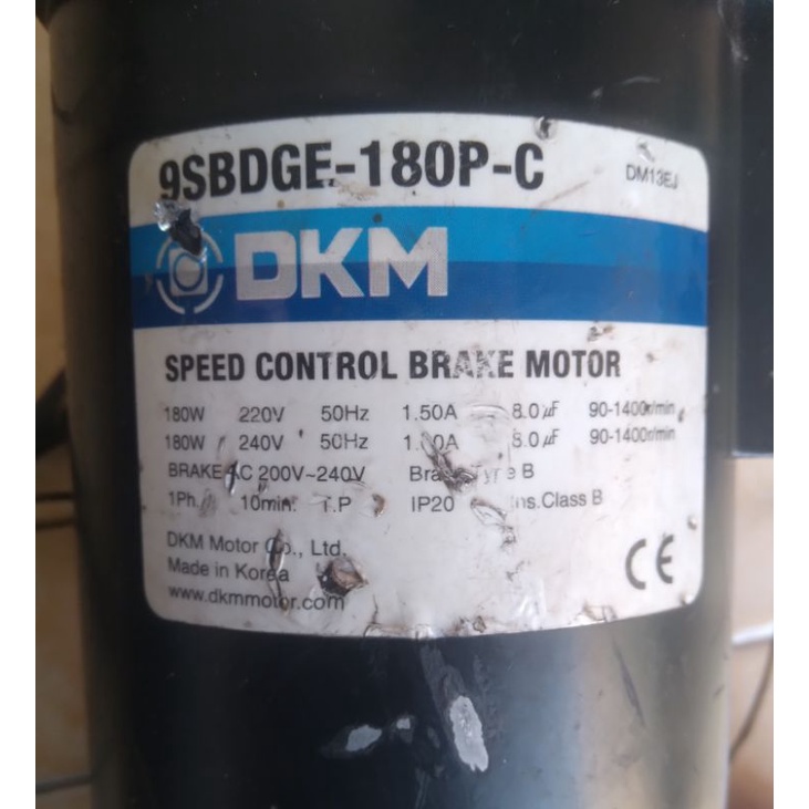 Ac Motor Gearbox DKM 220V Ratio 1:120 180W Bisa Speed Control Brake