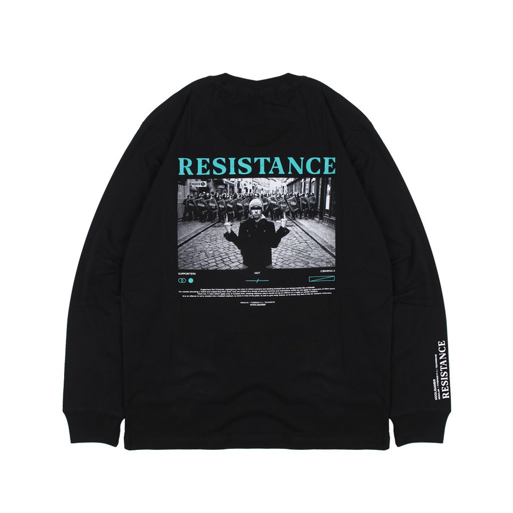 HOOLIGANS Crewneck Resistance - Black / sweater crewneck hooligans / sweater hooligans unisex / hool