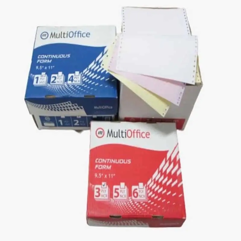 

Kertas Continuous Form 9,5 x 11 NCR 2PLY, 3PLY, 4PLY -original - 2ply