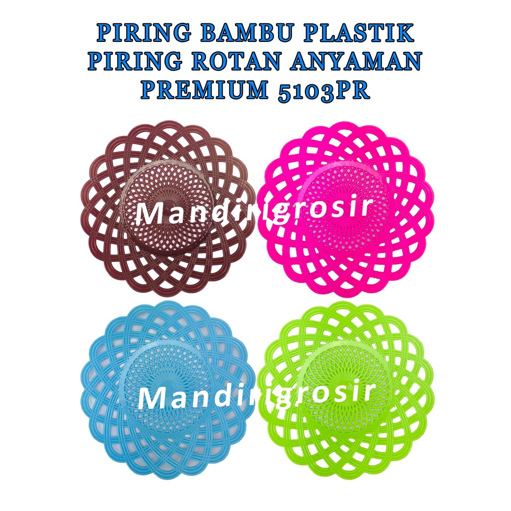 Piring Rotan Anyaman * Piring Bambu Plastik * Piring Premium * Serbaguna