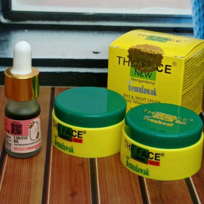 THE FACE Paket Hemat Temulawak 3IN1 Tamanu Oil + Cream Tm The Face