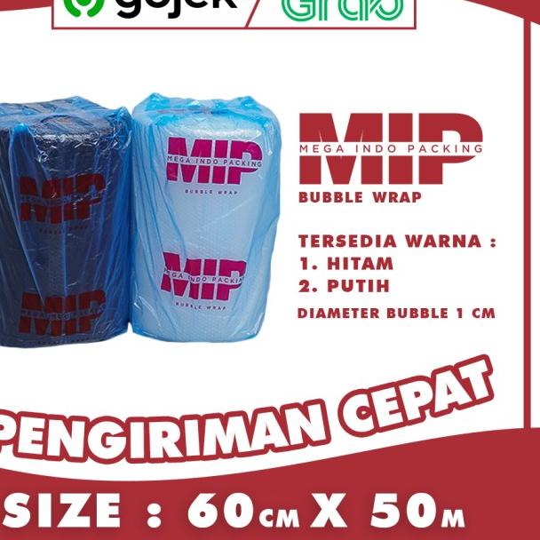 

BUBBLE WRAP ROLL 60CM X 50 METER HITAM PUTIH BUBLE WRAP MULIAPACK - Mega 60cm Putih