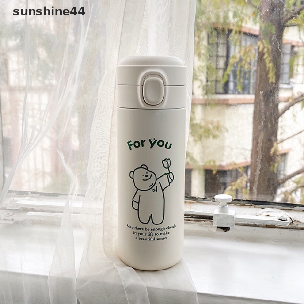 Sunshine Botol Minum Thermos Portable Gaya Korea Kapasitas Besar Anti Bocor