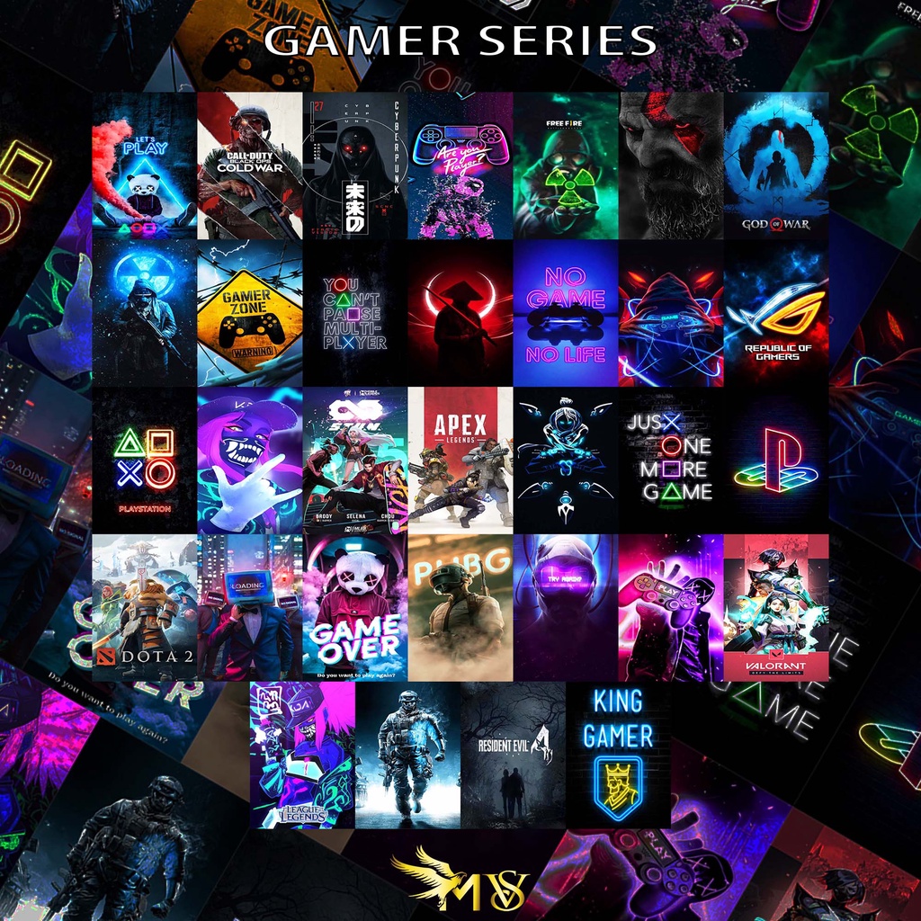 POSTER DINGDING AESTHETIC / POSTER GAMER / GAMING / POSTER MURAH ISI 32 LEMBAR