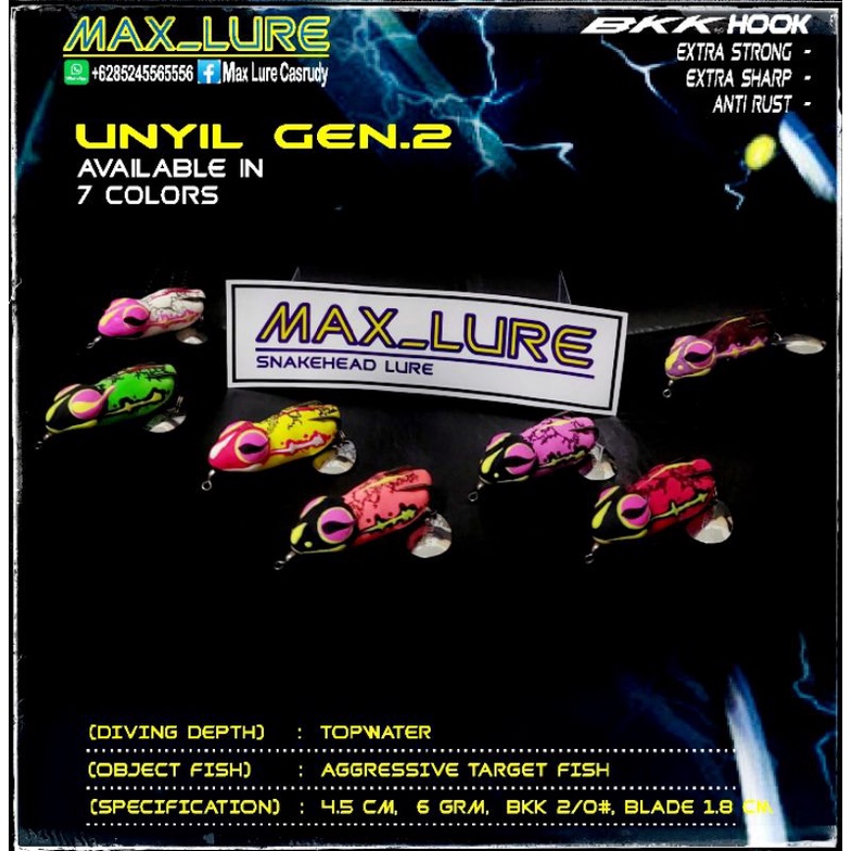 Soft Frog / Umpan Ikan Gabus - UNYIL GEN.2 MAX_LURE