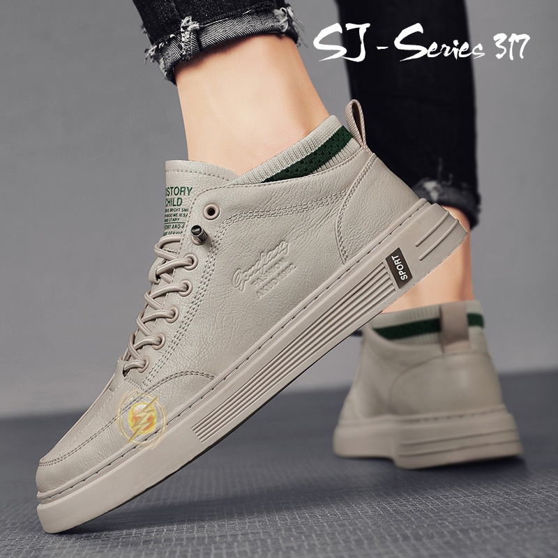 [OOS] Sepatu Sneakers Pria Casual Model Unik Cakep Buat Nongkrong Kualitas Import Premium -317