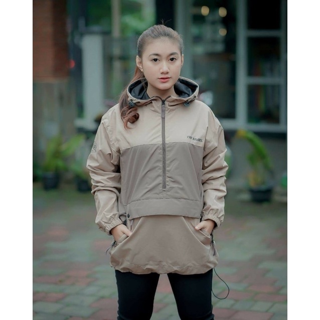 The Bojiel Daily - Cream Moca Jaket Cougle Jaket Parasut Jaket Pria Jaket Outdoor