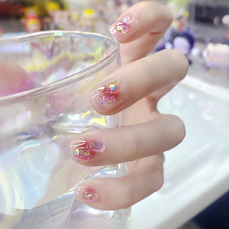 Kuku Palsu 【B59，lem cair】Nikah kuku Wedding False Nailart Pengantin Tangan