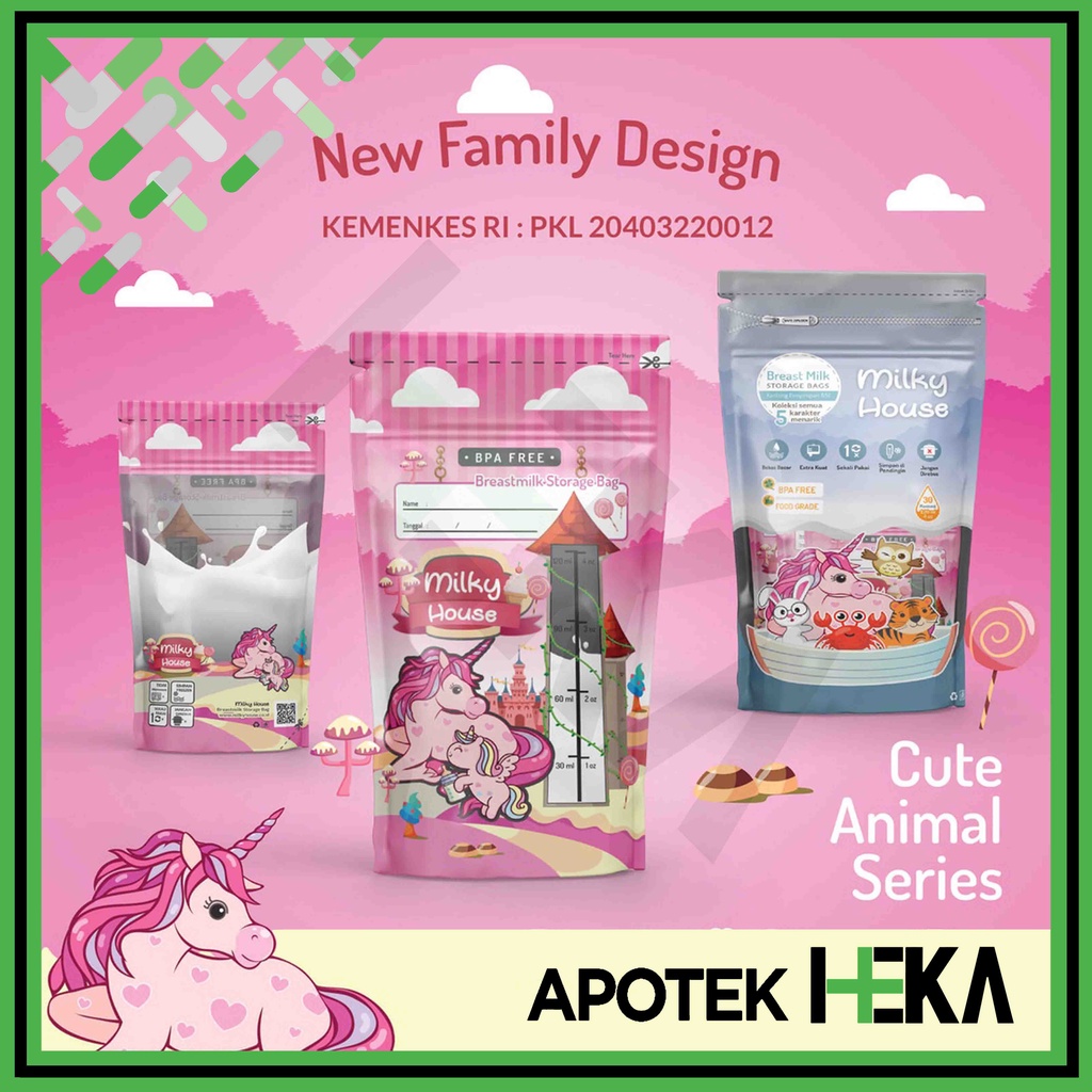 Milky House Kantong ASI 120 ml isi 30 pcs - Breast Milk Storage Bags (SEMARANG)