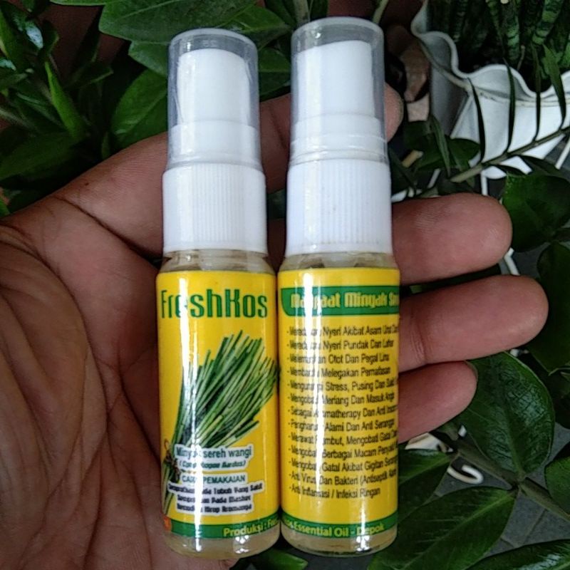 FRESHKOS Minyak sereh wangi asli 20ml obat herbal asam urat rematik nyeri otot dan pegal linu dll