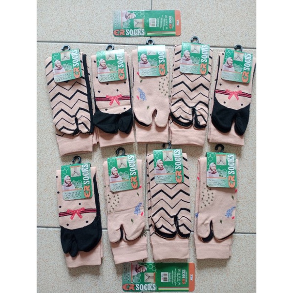 kaos kaki jempol muslim motif premium (3pasang) kemasan