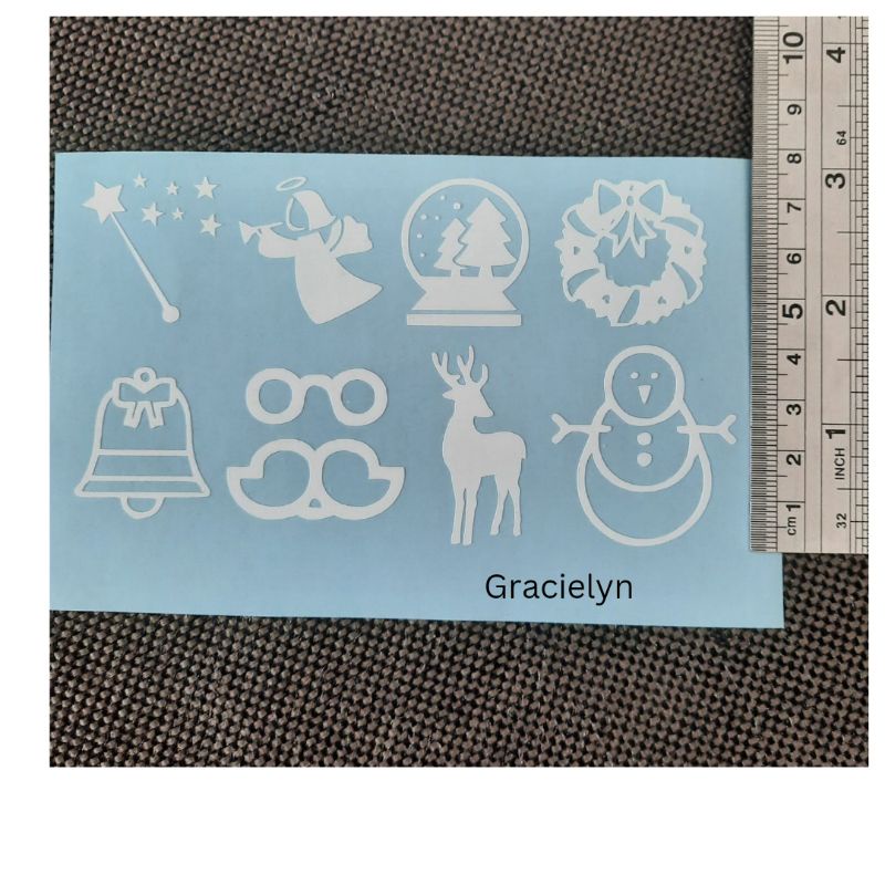 

cutting sticker dekorasi natal Christmas 3-4cm