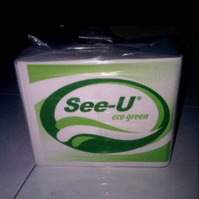 Tissue facial kering SEE U ECO Green 750gram murah diskon promo gosend Bandung grab