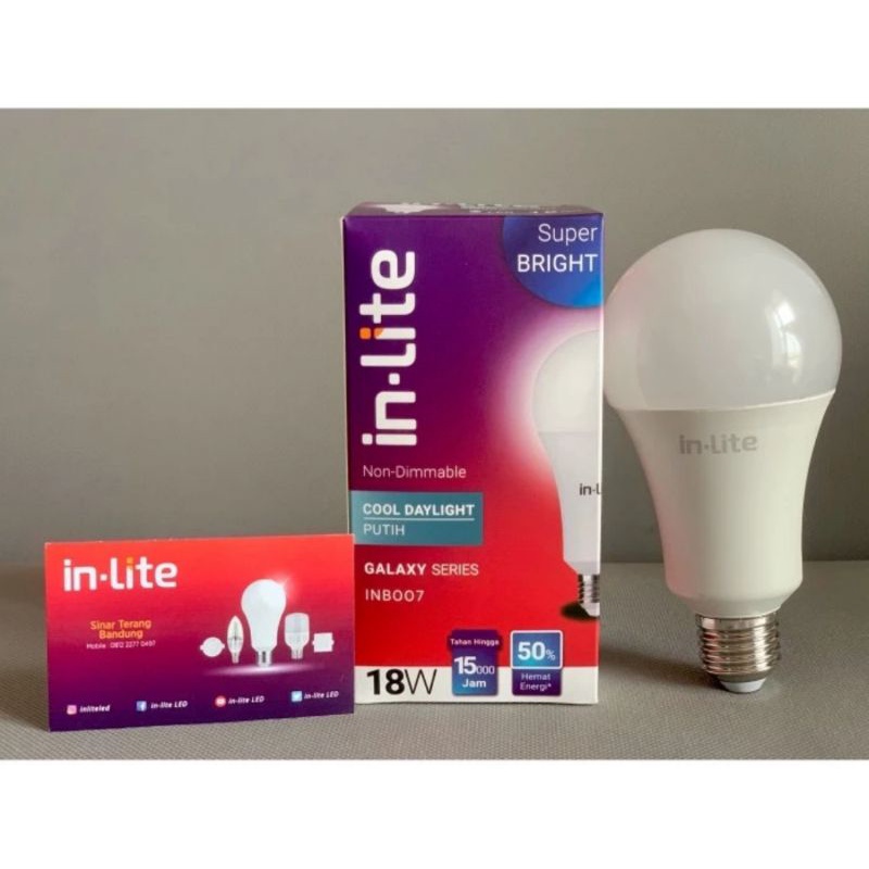 LAMPU BOHLAM BULB INLITE 18W 18 WATT - INB007