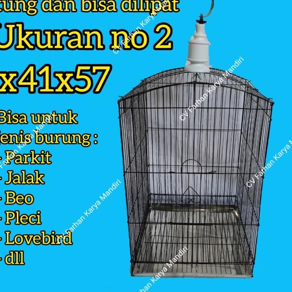 Kandang kotak besi buat burung bisa di lipat no 2