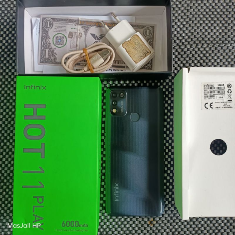 Infinix Hot 11 Play 4/64 Second Fullset Ori