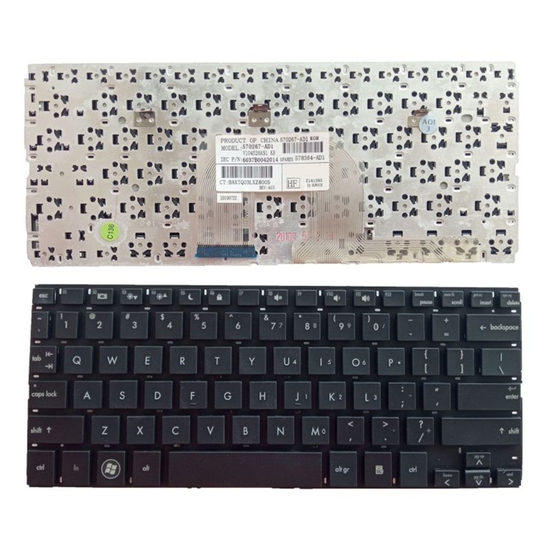 Btsg Keyboard Laptop Layout Bahasa Inggris As Baru Untuk HP MINI 5100 5101 5102 5103 Keyboard Notebook Bingkai Hitam Tanpa Titik No Bac